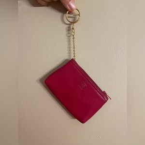Givenchy Paris PINK coin Zip keychain pouch!